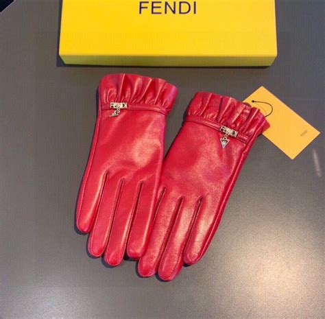 fendi bicolor applique gloves|fendi gloves for women.